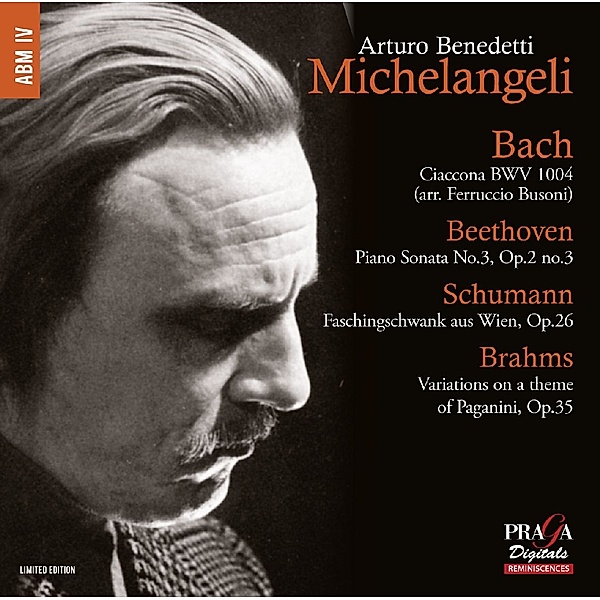 Bach/Beethoven/Schumann/Brahms, Arturo Benedetti Michelangeli