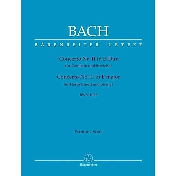 Bach, J: Concerto Nr. II für Cembalo u. Streicher E-Dur BWV, Johann Sebastian Bach