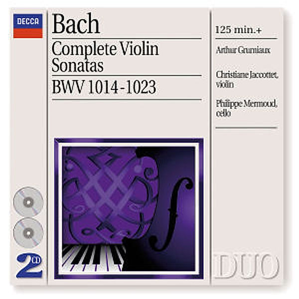 Bach, J.S.: Complete Violin Sonatas, Arthur Grumiaux, Jaccottet, Mermoud