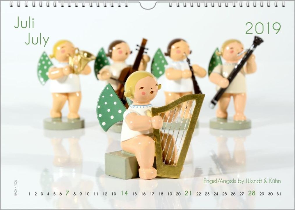 Bach Jr., P: Engel- Musik-Kalender 2019, A3 - Kalender bestellen