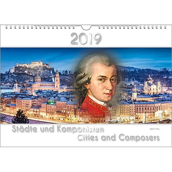 Bach Jr., P: Komponisten-Kalender 2019, A3 Städte, Peter Bach Jr.