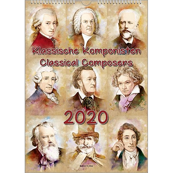 Bach jr. , P: Komponisten-Kalender 2020, DIN-A3, Peter Bach Jr.