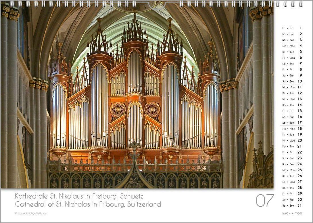 Bach jr., P: Orgelkalender, ein Musik-Kalender 2022, DIN A3 - Kalender  bestellen