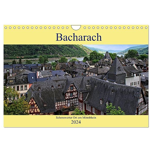 Bacharach - Sehenswerter Ort am Mittelrhein (Wandkalender 2024 DIN A4 quer), CALVENDO Monatskalender, Arno Klatt