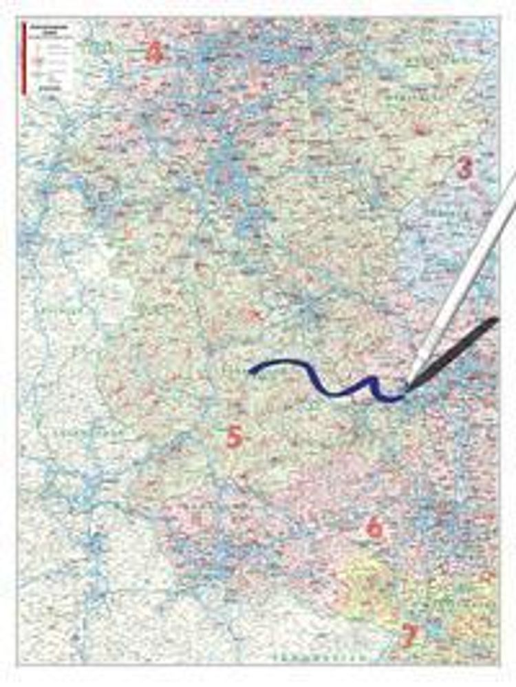 Bacher Postleitzahlen-Karte Rheinland-Pfalz, Saarland, Posterkarte  beschichtet Buch jetzt online bei Weltbild.at bestellen