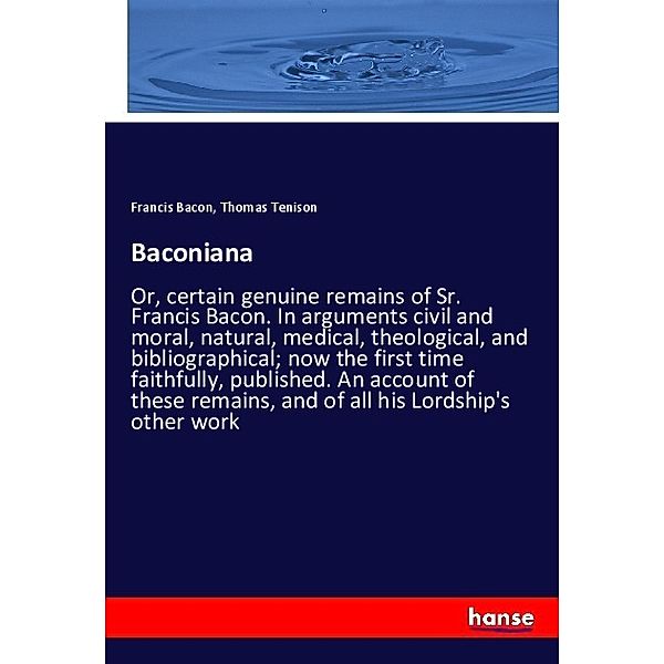 Baconiana, Francis Bacon, Thomas Tenison