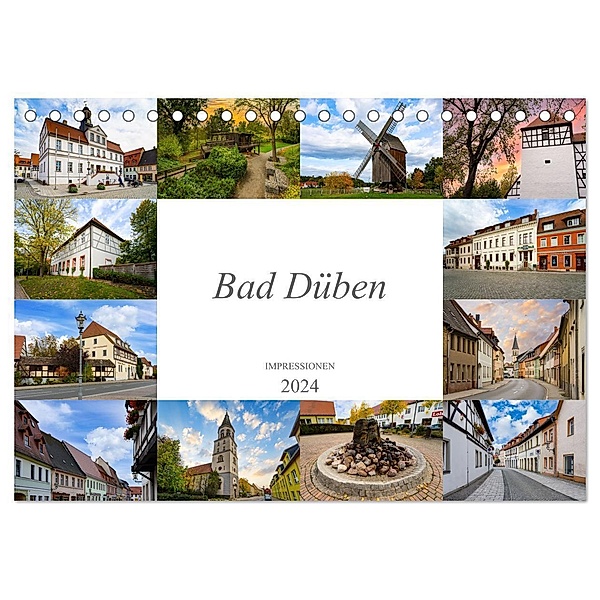 Bad Düben Impressionen (Tischkalender 2024 DIN A5 quer), CALVENDO Monatskalender, Dirk Meutzner