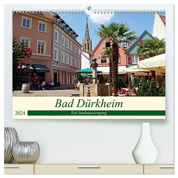 Bad Dürkheim Ein Stadtspaziergang (hochwertiger Premium Wandkalender 2024 DIN A2 quer), Kunstdruck in Hochglanz, Ilona Andersen