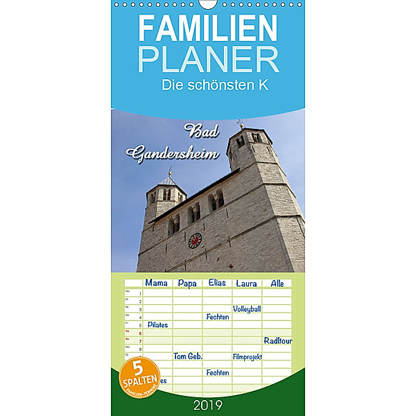 Bad Gandersheim - Familienplaner hoch (Wandkalender 2019 , 21 cm x 45 cm, hoch), Martina Berg