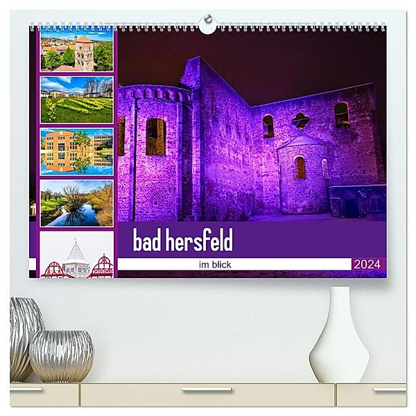 bad hersfeld im blick (hochwertiger Premium Wandkalender 2024 DIN A2 quer), Kunstdruck in Hochglanz, steffen sennewald