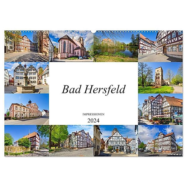 Bad Hersfeld Impressionen (Wandkalender 2024 DIN A2 quer), CALVENDO Monatskalender, Dirk Meutzner
