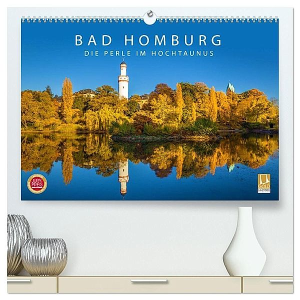 Bad Homburg - Die Perle im Hochtaunus (hochwertiger Premium Wandkalender 2024 DIN A2 quer), Kunstdruck in Hochglanz, Christian Müringer