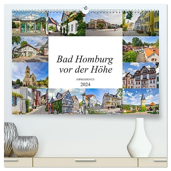 Bad Homburg vor der Höhe Impressionen (hochwertiger Premium Wandkalender 2024 DIN A2 quer), Kunstdruck in Hochglanz, Dirk Meutzner