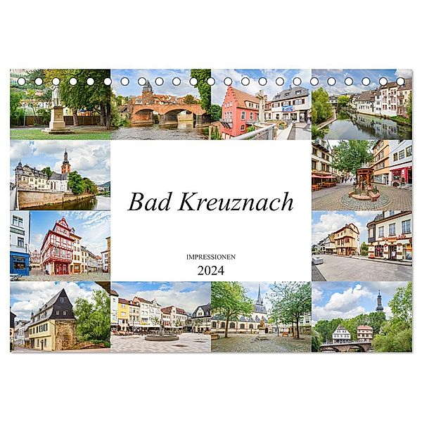 Bad Kreuznach Impressionen (Tischkalender 2024 DIN A5 quer), CALVENDO Monatskalender, Dirk Meutzner