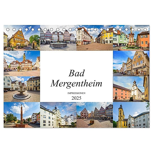 Bad Mergentheim Impressionen (Tischkalender 2025 DIN A5 quer), CALVENDO Monatskalender, Calvendo, Dirk Meutzner