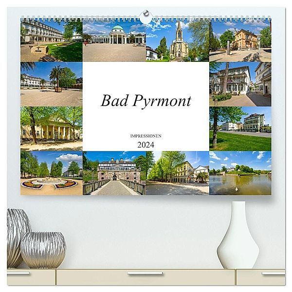 Bad Pyrmont Impressionen (hochwertiger Premium Wandkalender 2024 DIN A2 quer), Kunstdruck in Hochglanz, Dirk Meutzner