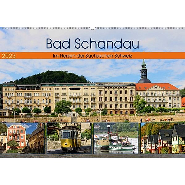 Bad Schandau - Im Herzen der Sächsischen Schweiz (Wandkalender 2023 DIN A2 quer), Holger Felix