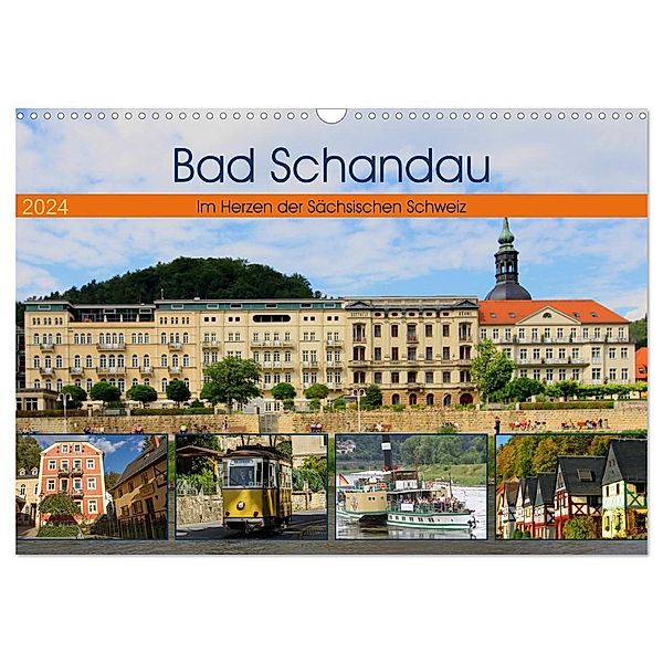 Bad Schandau - Im Herzen der Sächsischen Schweiz (Wandkalender 2024 DIN A3 quer), CALVENDO Monatskalender, Holger Felix