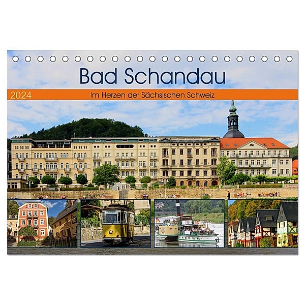 Bad Schandau - Im Herzen der Sächsischen Schweiz (Tischkalender 2024 DIN A5 quer), CALVENDO Monatskalender, Holger Felix
