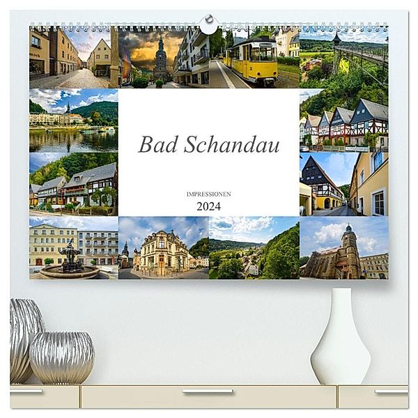 Bad Schandau Impressionen (hochwertiger Premium Wandkalender 2024 DIN A2 quer), Kunstdruck in Hochglanz, Dirk Meutzner