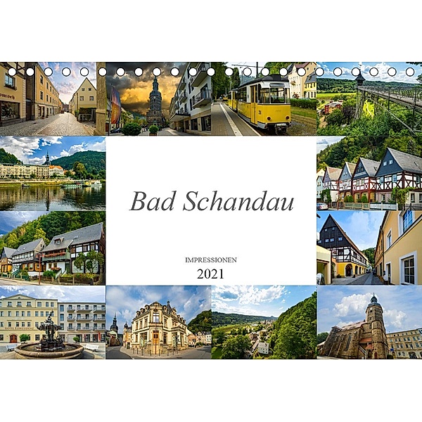 Bad Schandau Impressionen (Tischkalender 2021 DIN A5 quer), Dirk Meutzner