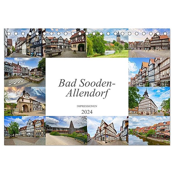 Bad Sooden-Allendorf Impressionen (Tischkalender 2024 DIN A5 quer), CALVENDO Monatskalender, Dirk Meutzner