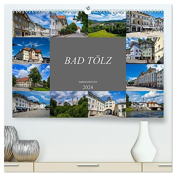 Bad Tölz Impressionen (hochwertiger Premium Wandkalender 2024 DIN A2 quer), Kunstdruck in Hochglanz, Dirk Meutzner