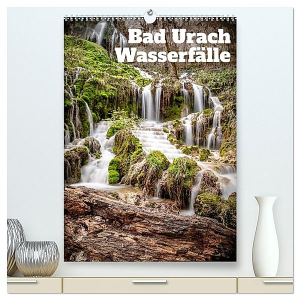 Bad Urach Wasserfälle (hochwertiger Premium Wandkalender 2025 DIN A2 hoch), Kunstdruck in Hochglanz, Calvendo, Sascha Haas Photography