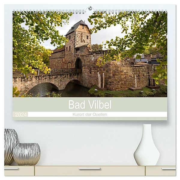 Bad Vilbel - Kurort der Quellen (hochwertiger Premium Wandkalender 2024 DIN A2 quer), Kunstdruck in Hochglanz, Juergen Schonnop