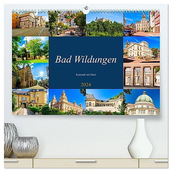 Bad Wildungen, Kurstadt mit Herz (hochwertiger Premium Wandkalender 2024 DIN A2 quer), Kunstdruck in Hochglanz, Markus W. Lambrecht