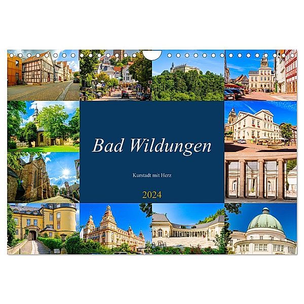 Bad Wildungen, Kurstadt mit Herz (Wandkalender 2024 DIN A4 quer), CALVENDO Monatskalender, Markus W. Lambrecht