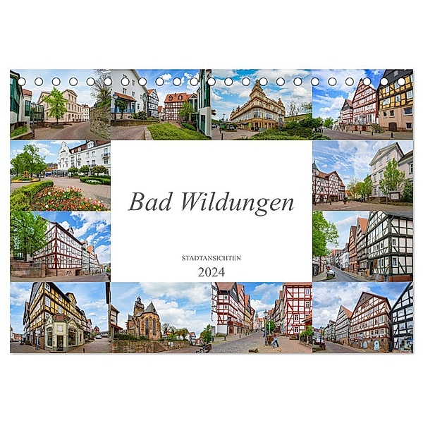 Bad Wildungen Stadtansichten (Tischkalender 2024 DIN A5 quer), CALVENDO Monatskalender, Dirk Meutzner