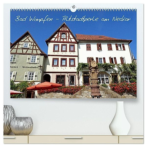 Bad Wimpfen - Altstadtperle am Neckar (hochwertiger Premium Wandkalender 2024 DIN A2 quer), Kunstdruck in Hochglanz, Ilona Andersen