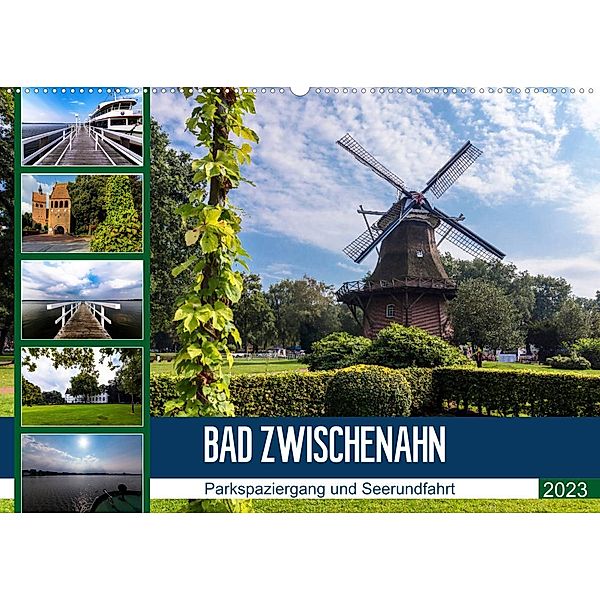 Bad Zwischenahn, Parkspaziergang und Seerundfahrt (Wandkalender 2023 DIN A2 quer), Andrea Dreegmeyer