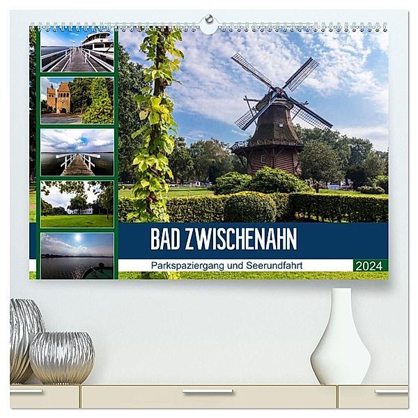 Bad Zwischenahn, Parkspaziergang und Seerundfahrt (hochwertiger Premium Wandkalender 2024 DIN A2 quer), Kunstdruck in Hochglanz, Andrea Dreegmeyer