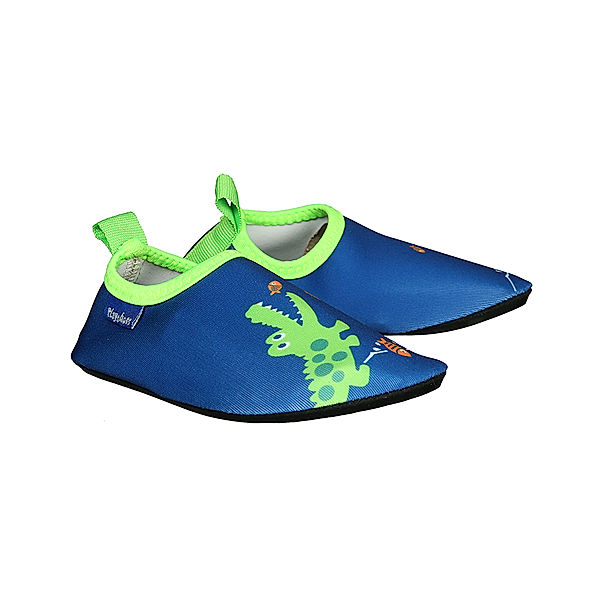 Playshoes Bade-Slipper KROKODIL in blau