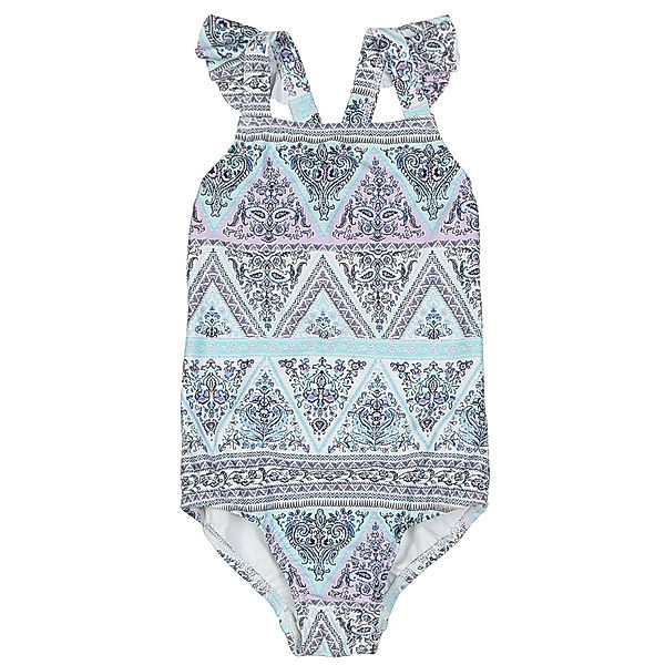 Seafolly Badeanzug NANNA‘S HOUSE gemustert in mint/weiss