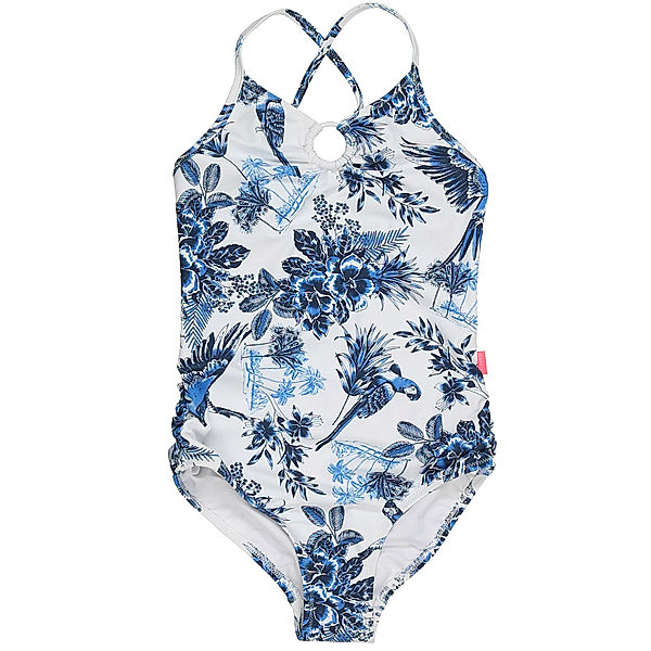 Seafolly Badeanzug TROPO KEYHOLE in weiß/blau