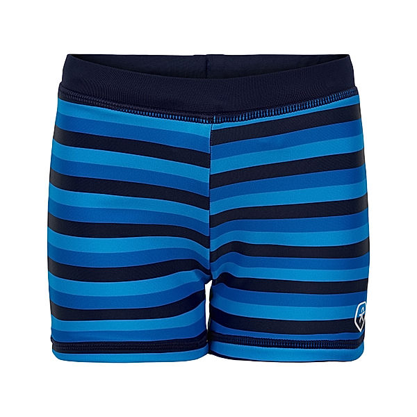 Color Kids Badehose BLU STRIPES in cyan blue