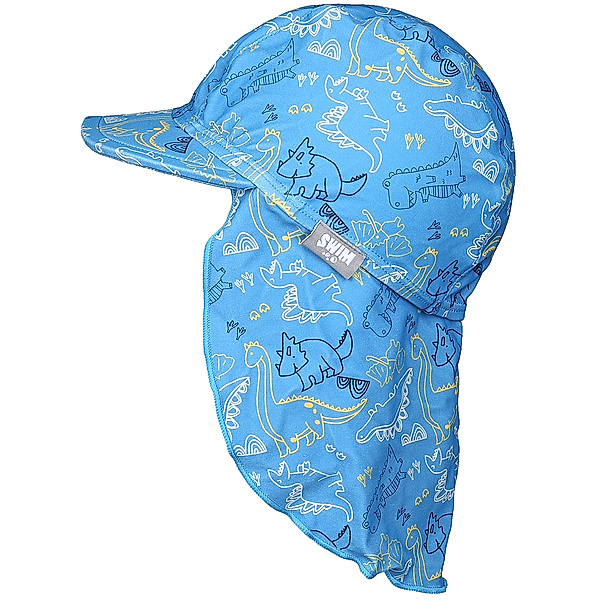 Sterntaler Bademütze DINO mit Nackenschutz in blau
