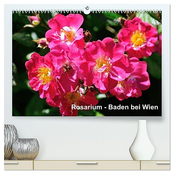 Baden bei Wien - Rosarium (hochwertiger Premium Wandkalender 2024 DIN A2 quer), Kunstdruck in Hochglanz, Rudolf J. Strutz