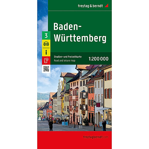 Baden-Württemberg, Strassen- und Freizeitkarte 1:200.000, freytag & berndt