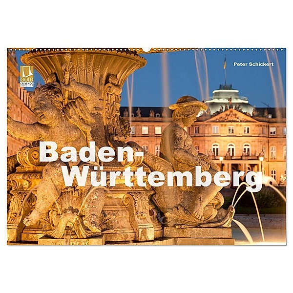 Baden-Württemberg (Wandkalender 2024 DIN A2 quer), CALVENDO Monatskalender, Peter Schickert