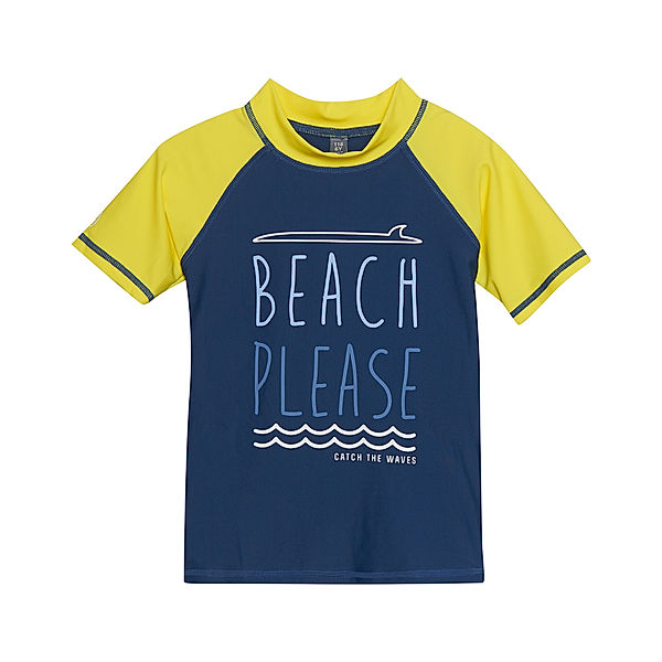 Color Kids Badeshirt BEACH PLEASE in dark denim