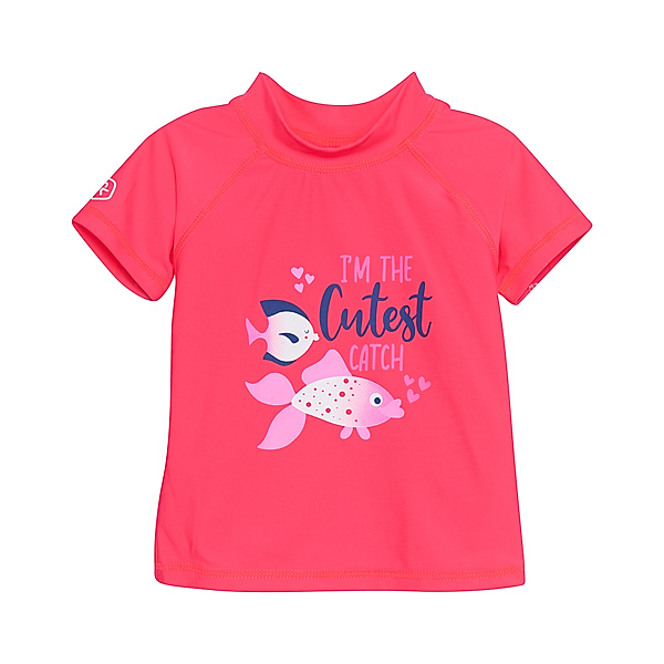 Color Kids Badeshirt CUTEST CATCH in diva pink