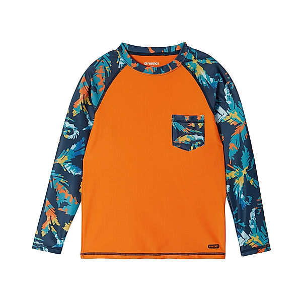 Reima Badeshirt KROOLAUS lang in navy/orange