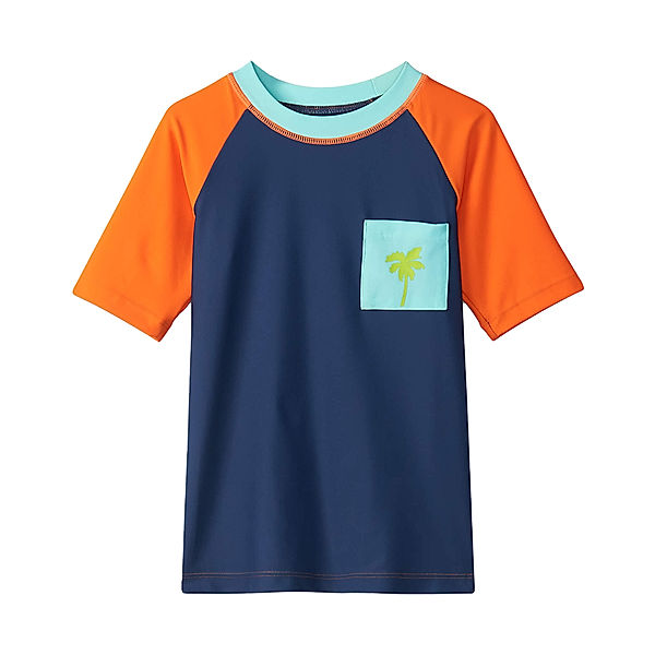 Hatley Badeshirt PALM ORANGE in blau