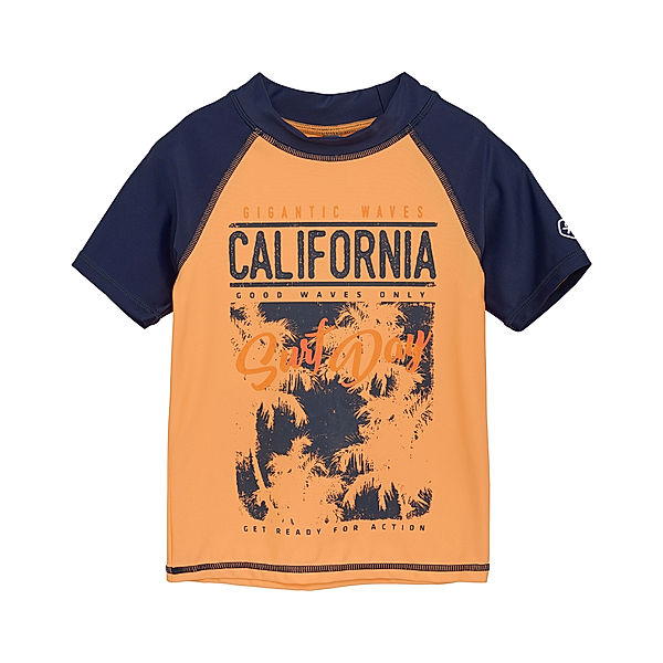 Color Kids Badeshirt SURF DAY in tangerine