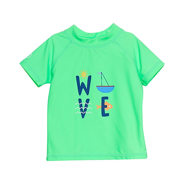 Color Kids Badeshirt WAVE in summer green