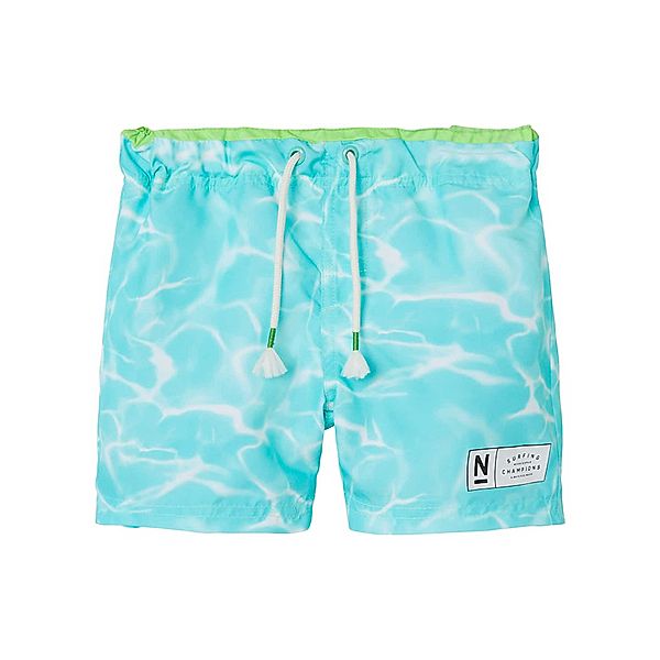 name it Badeshorts NMMZAGLO WATER in pool blue